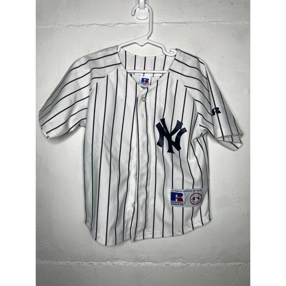 Vintage Youth New York Yankees GIAMBI 25 Jersey Russell Athletic Size 5/6 - Picture 2 of 6